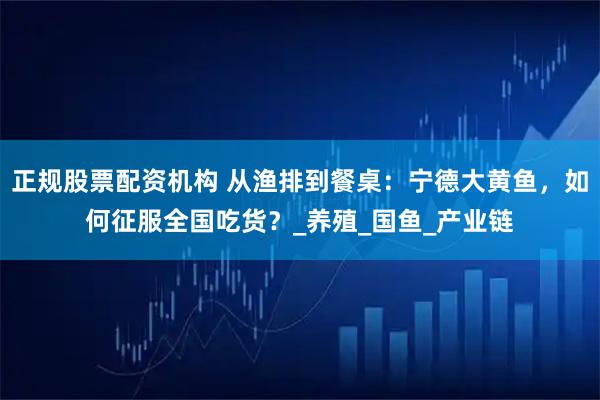 正规股票配资机构 从渔排到餐桌：宁德大黄鱼，如何征服全国吃货？_养殖_国鱼_产业链